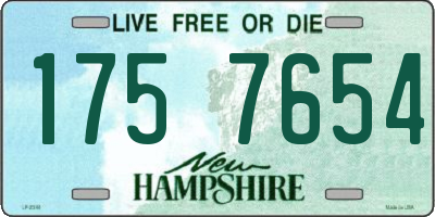 NH license plate 1757654