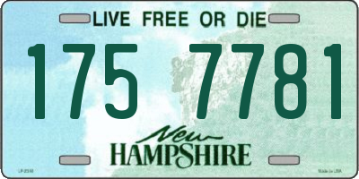 NH license plate 1757781