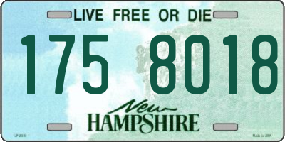 NH license plate 1758018