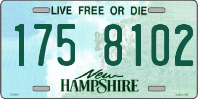 NH license plate 1758102