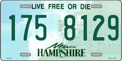 NH license plate 1758129