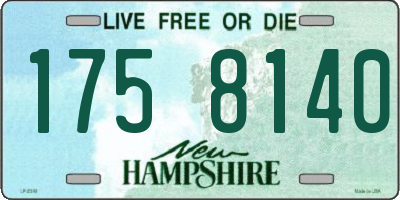 NH license plate 1758140