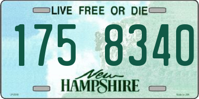 NH license plate 1758340