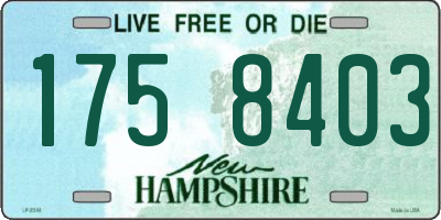 NH license plate 1758403
