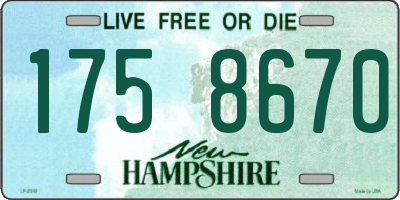NH license plate 1758670