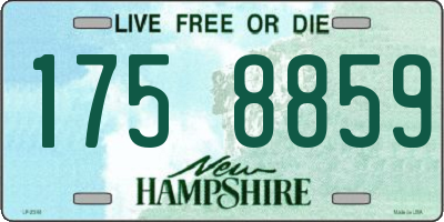 NH license plate 1758859