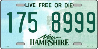 NH license plate 1758999