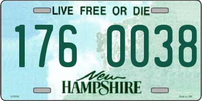 NH license plate 1760038