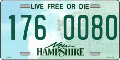 NH license plate 1760080