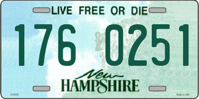 NH license plate 1760251