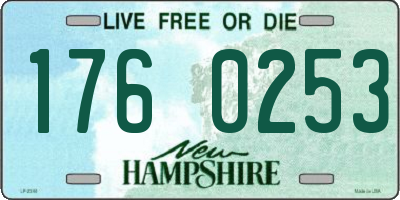 NH license plate 1760253