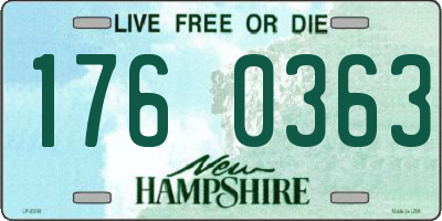NH license plate 1760363
