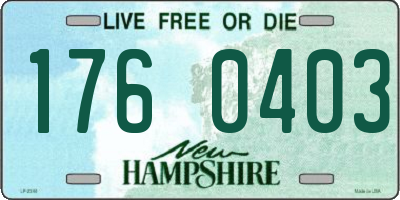 NH license plate 1760403