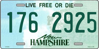 NH license plate 1762925