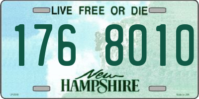NH license plate 1768010