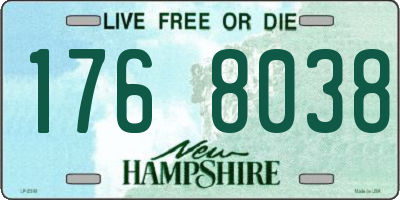 NH license plate 1768038