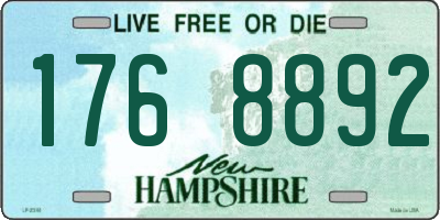 NH license plate 1768892