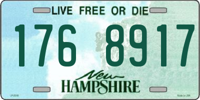 NH license plate 1768917