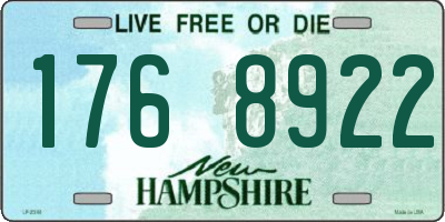 NH license plate 1768922