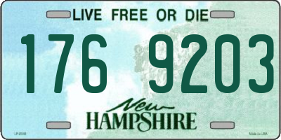 NH license plate 1769203