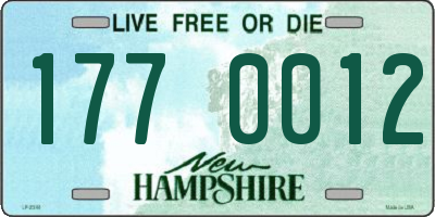 NH license plate 1770012
