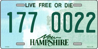 NH license plate 1770022