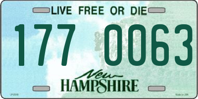 NH license plate 1770063