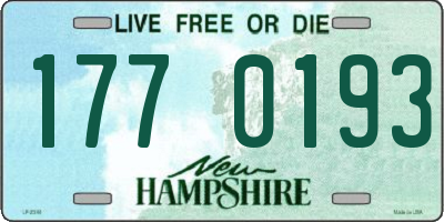 NH license plate 1770193