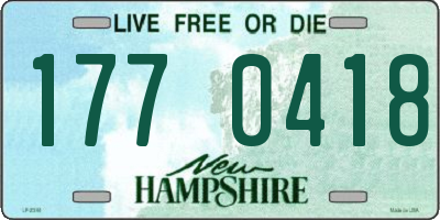 NH license plate 1770418