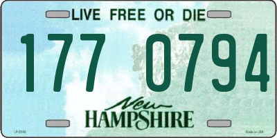 NH license plate 1770794
