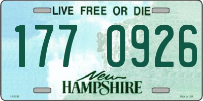 NH license plate 1770926