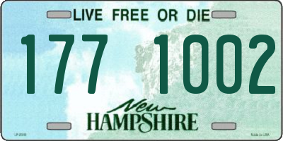 NH license plate 1771002