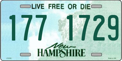 NH license plate 1771729