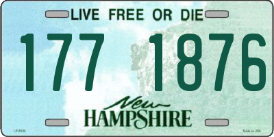 NH license plate 1771876