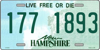 NH license plate 1771893