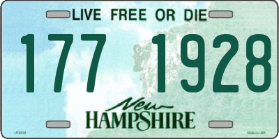 NH license plate 1771928