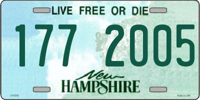NH license plate 1772005