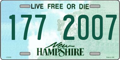NH license plate 1772007