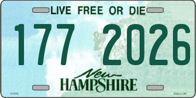 NH license plate 1772026