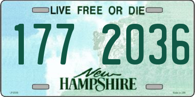 NH license plate 1772036
