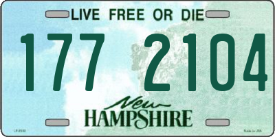 NH license plate 1772104