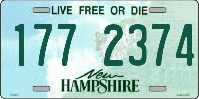NH license plate 1772374