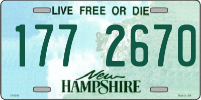NH license plate 1772670