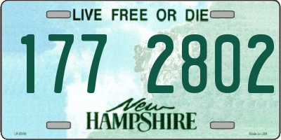 NH license plate 1772802