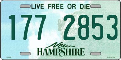 NH license plate 1772853
