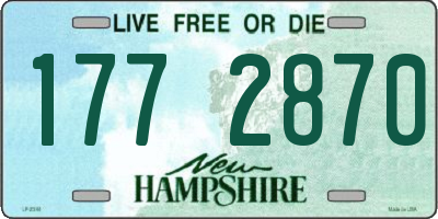 NH license plate 1772870