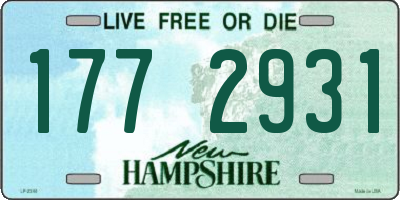 NH license plate 1772931