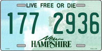 NH license plate 1772936