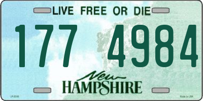 NH license plate 1774984