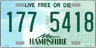 NH license plate 1775418